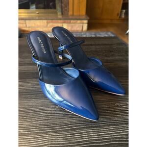 Marc Fisher Hadais Navy Blue Heeled Mule Sz. 8